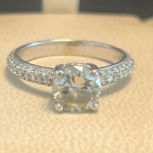 Tiffany’s style 4 prong engagement solitaire ring 2.54 CT natural earth diamond